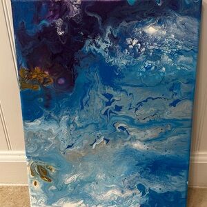 Abstract Blue and Purple original Art